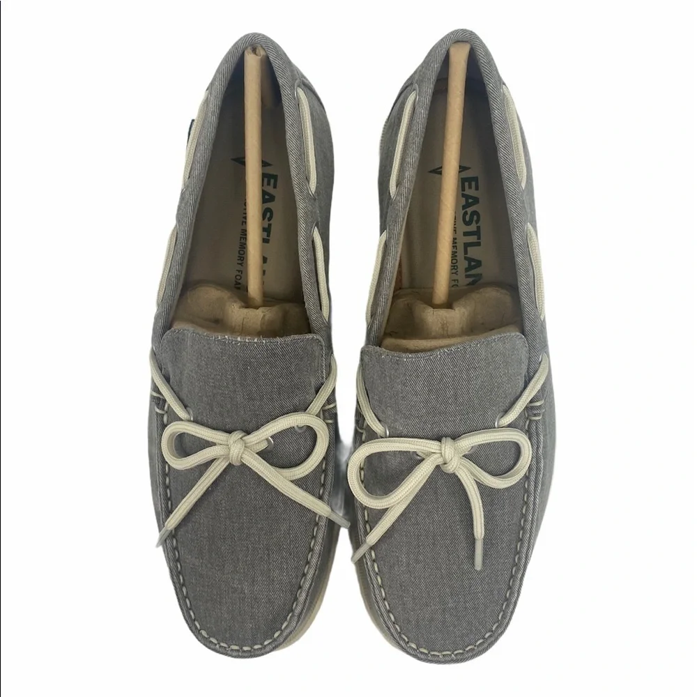 Eastland Grey Yarmouth 1-Eye Canvas Boat Shoes